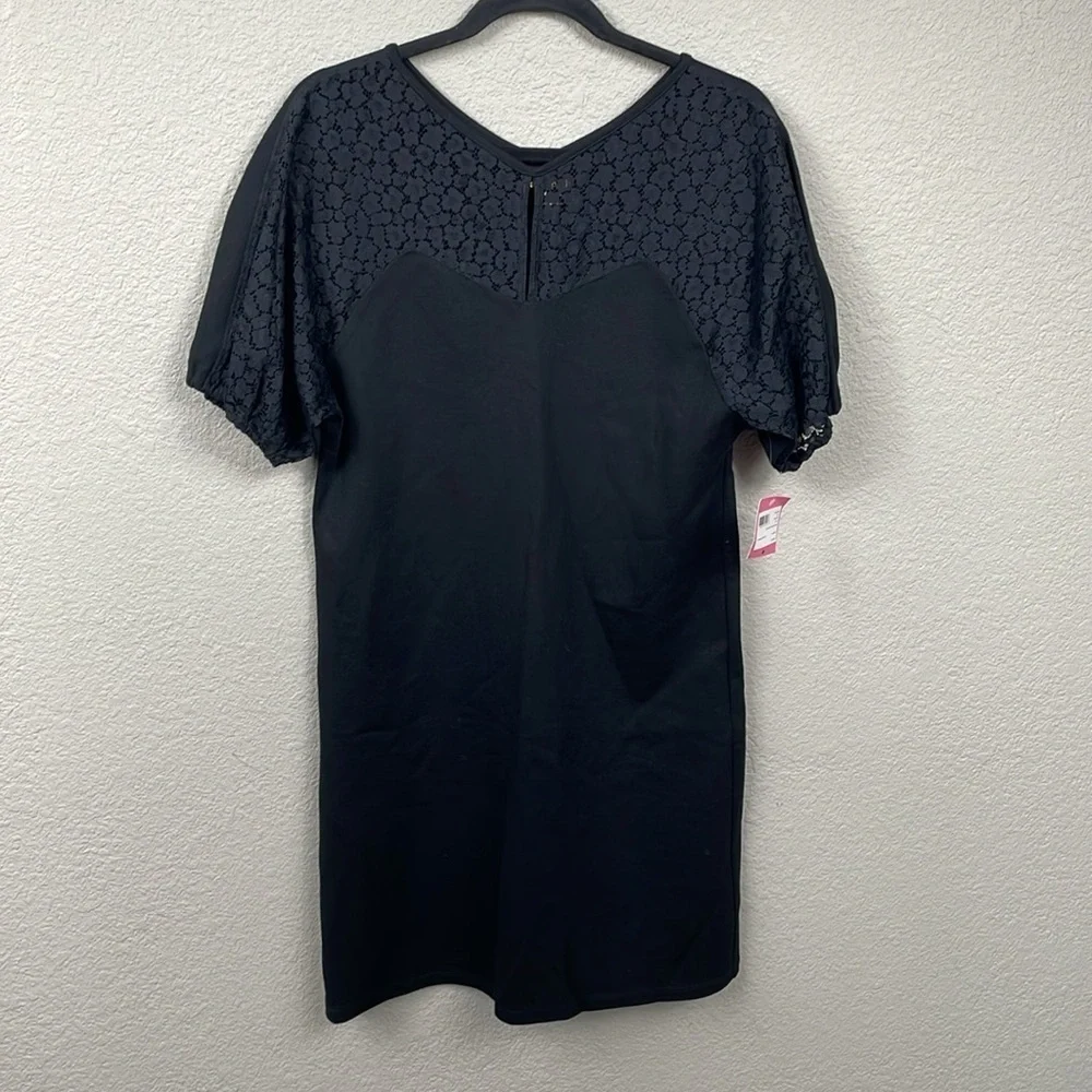 NWT Kate Spade Flora Leopard Lace Ponte Dress Black Office Funeral Sz S